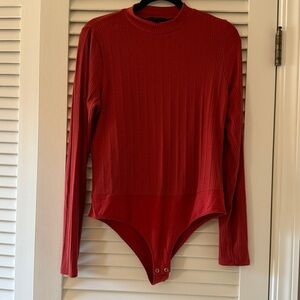 J.Crew Ribbed Mockneck Long Sleeve Bodysuit — Size L